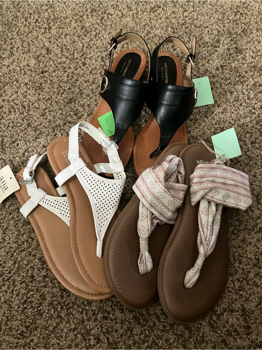 Sandals bundle of 3 pair women’s size 8